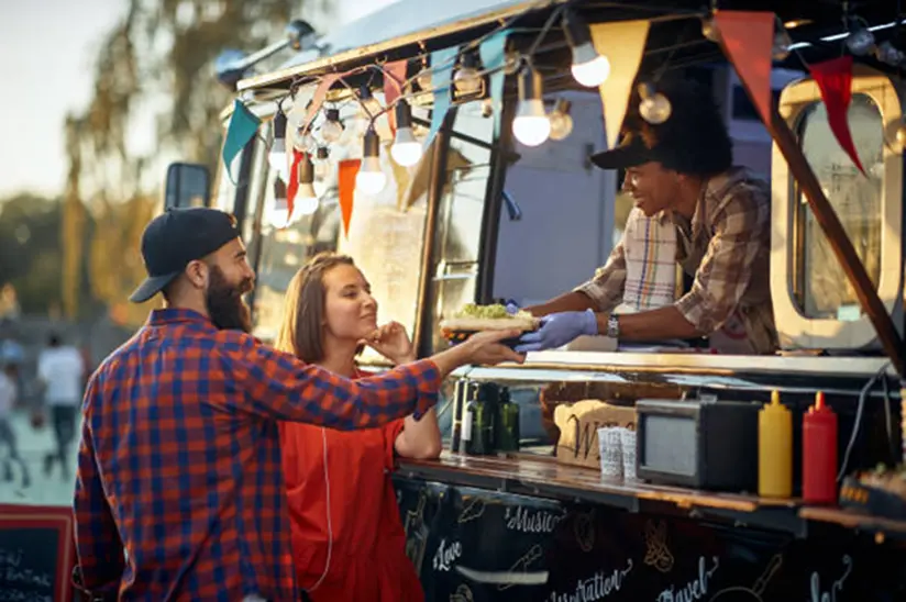 people at food truck
